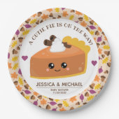 Assiettes En Carton Baby shower d'automne Cutie Pie (Devant)