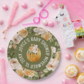 Assiettes En Carton Baby shower d'automne de petite aquarelle Citrouil (Fête)