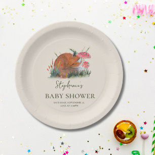 Assiettes En Carton Baby shower d'automne de Woodland   Cottage