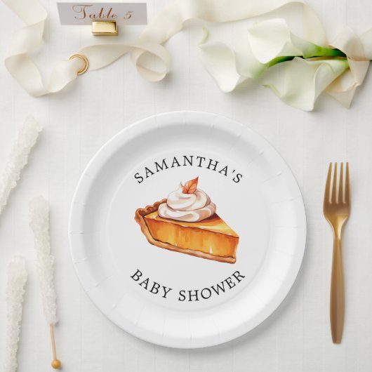 Assiettes En Carton Baby shower d'automne du Citrouille Cutie Pie (Mariage)