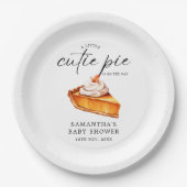 Assiettes En Carton Baby shower d'automne du Citrouille Cutie Pie (Devant)
