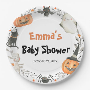 Assiettes En Carton Baby shower d'automne du Citrouille d'Halloween Cu