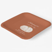 Assiettes En Carton Baby shower d'automne du petit Citrouille Boho (Angulaire)