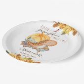 Assiettes En Carton Baby shower d'automne du petit dinosaure citrouill (Angle)