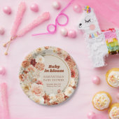 Assiettes En Carton Baby shower d'automne super tendance en terre cuit (Fête)