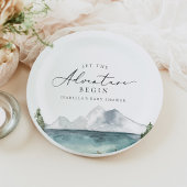 Assiettes En Carton BABY SHOWER d'aventure CLOVER Mountain Lake
