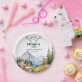 Assiettes En Carton Baby shower d'aventure pour les animaux des bois (Fête)