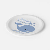 Assiettes En Carton Baby shower de baleine de bébé (Angle)