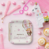 Assiettes En Carton Baby shower de ballons d'ours Brown rose pâle (Fête)