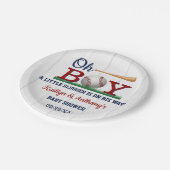 Assiettes En Carton Baby shower de baseball Boys (Angle)