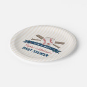 Assiettes En Carton Baby shower de baseball des chauves-souris travers (Angle)