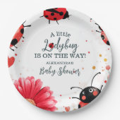Assiettes En Carton Baby shower de Boho Little Ladybug (Devant)