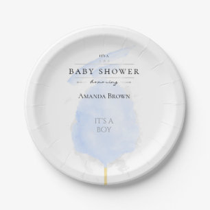 Assiettes En Carton Baby shower de bonbons bleu coton couleur bleu d'e