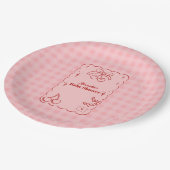 Assiettes En Carton Baby shower de bow cerise Doodle (Angle)