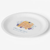 Assiettes En Carton Baby shower de brunch au bleuet bleu floral (Angle)