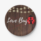 Assiettes En Carton Baby shower de bug d'amour rustique (Devant)