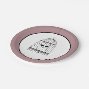 Assiettes En Carton Baby shower de cage cardiaque vintage