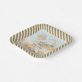 Assiettes En Carton Baby shower de camion de construction (Angulaire)