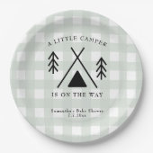 Assiettes En Carton Baby shower de camping (Devant)
