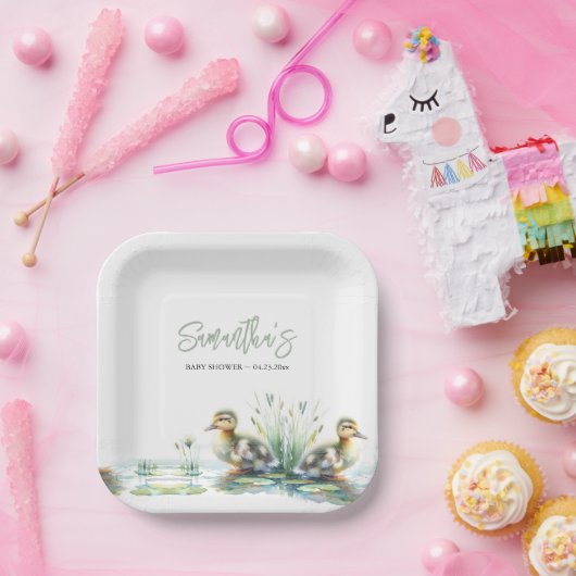 Assiettes En Carton Baby shower de canot jetable (Fête)