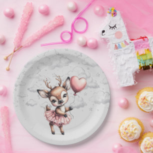 Assiettes En Carton Baby shower de cerfs