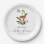 Assiettes En Carton Baby shower de champignons (Devant)