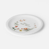 Assiettes En Carton Baby shower de champignons de forêt enchantés (Angle)