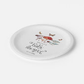 Assiettes En Carton Baby shower de champignons rustiques (Angle)