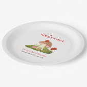 Assiettes En Carton Baby shower de champignons Woodland Ladybug Bienve (Angle)