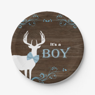 Assiettes En Carton Baby shower de chasse aux cerfs