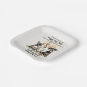 Assiettes En Carton Baby shower de chien chiot Tails (Angulaire)