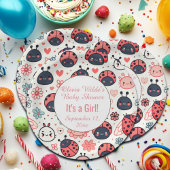 Assiettes En Carton Baby shower de choux Ladybugs et de fleurs