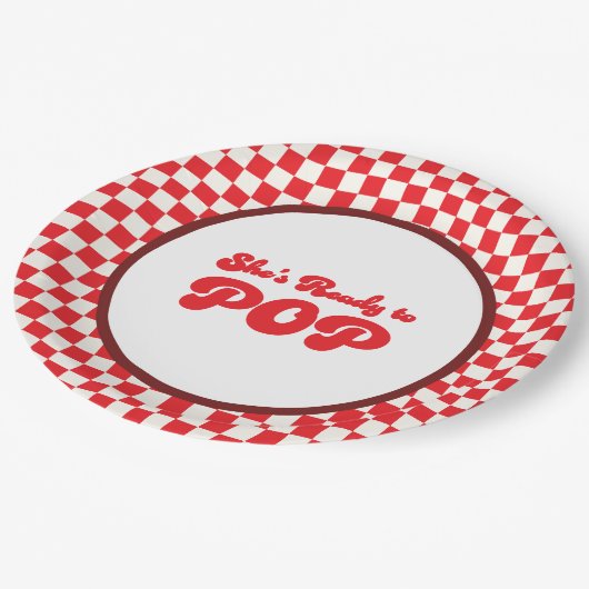 Assiettes En Carton Baby shower de cola pop soda rétro (Angle)