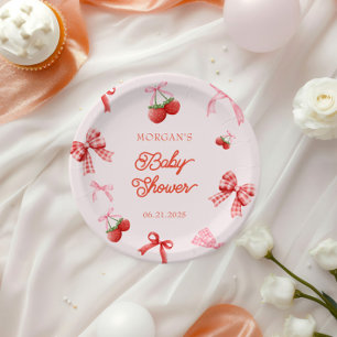 Assiettes En Carton Baby shower de coquette rose pâle Berry
