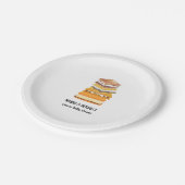 Assiettes En Carton Baby shower de couples de marshmallow plus rôtis (Angle)