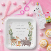 Assiettes En Carton Baby shower de courge feuillu mou en bois (Fête)