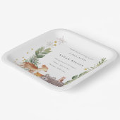 Assiettes En Carton Baby shower de courge feuillu mou en bois (Angulaire)