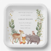 Assiettes En Carton Baby shower de courge feuillu mou en bois (Recto)