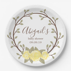Assiettes En Carton Baby shower de courge jaune mou