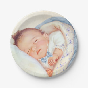 Assiettes En Carton Baby shower de cru de garçons