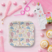 Assiettes En Carton Baby shower de Cute Boho (Fête)
