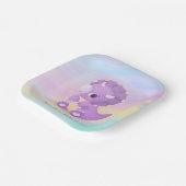 Assiettes En Carton Baby shower de dinosaure mou (Angulaire)