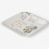 Assiettes En Carton Baby shower de feuillage d'éléphant de petite arac (Angulaire)