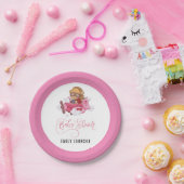 Assiettes En Carton Baby shower de fille d'avion (Fête)