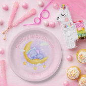 Assiettes En Carton Baby shower de fille d'éléphant rose (Fête)