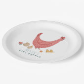 Assiettes En Carton Baby shower de filles de poulet de ferme rose mign (Angle)