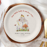 Assiettes En Carton Baby shower de fleurs de champignons de la petite<br><div class="desc">La page de contes de contes de la nature s'inspire du thème baby shower avec l'illustration de deux champignons entourés de coccinelles et de fleurs sauvages.</div>