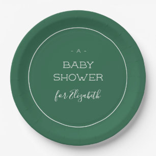 Assiettes En Carton Baby shower de Forest Green