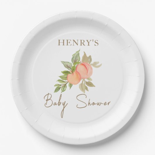 Assiettes En Carton Baby shower de fruits doux à la petite chair (Devant)