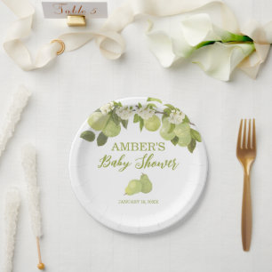 Assiettes En Carton Baby shower de fruits poires